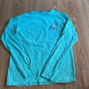 Small teal Comfort Colors. Long sleeve shirt.